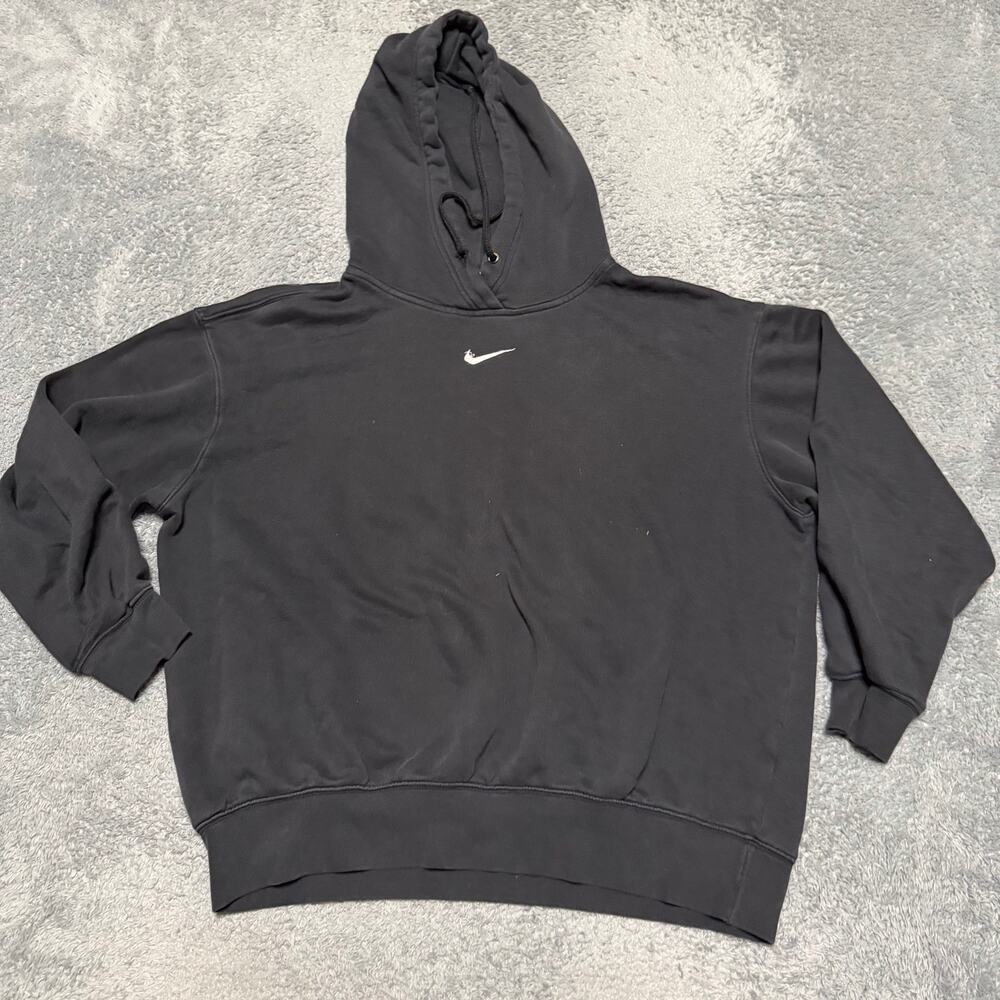 Nike Pullover Oversized Hoodie Sweatshirt Womens XS DJ7668-010 Black